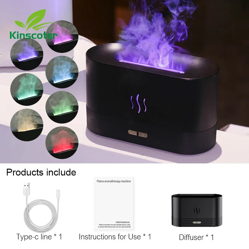 Aroma Diffuser Air Humidifier Ultrasonic Flame