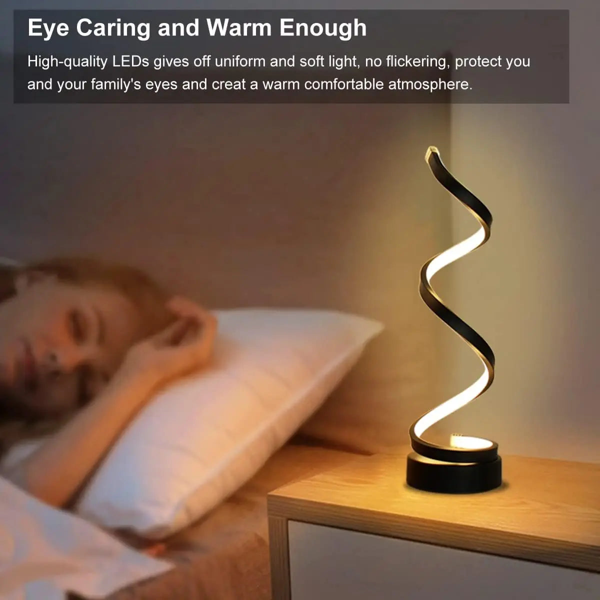 Spiral Dimmable LED Table Lamps