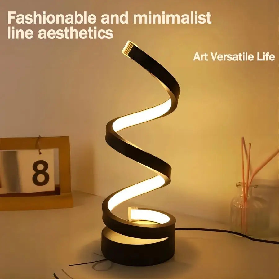 Spiral Dimmable LED Table Lamps