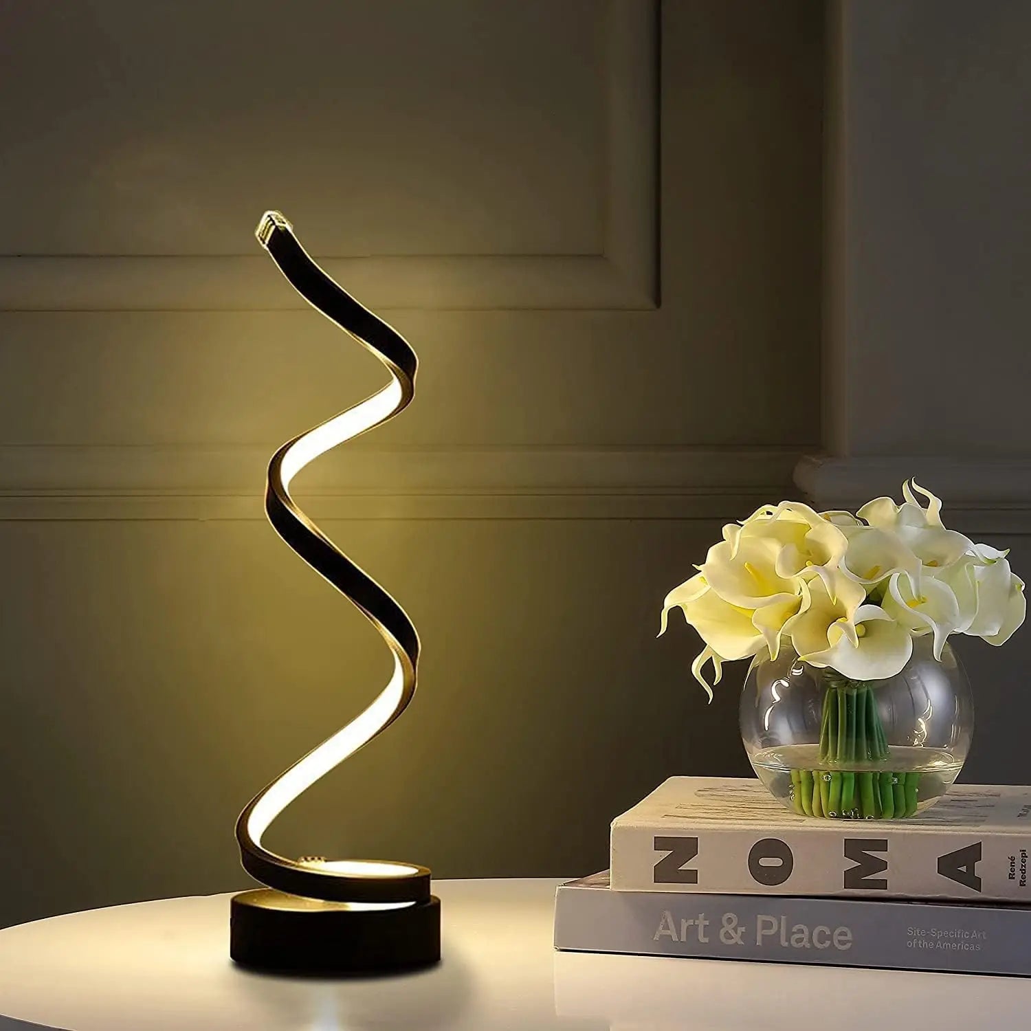 Spiral Dimmable LED Table Lamps