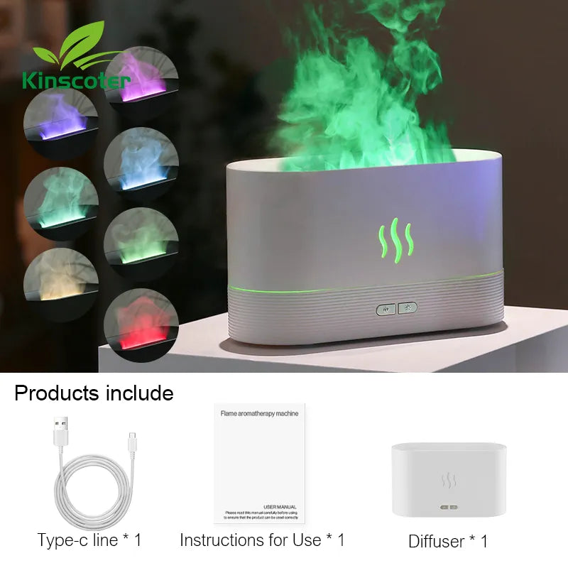 Aroma Diffuser Air Humidifier Ultrasonic Flame